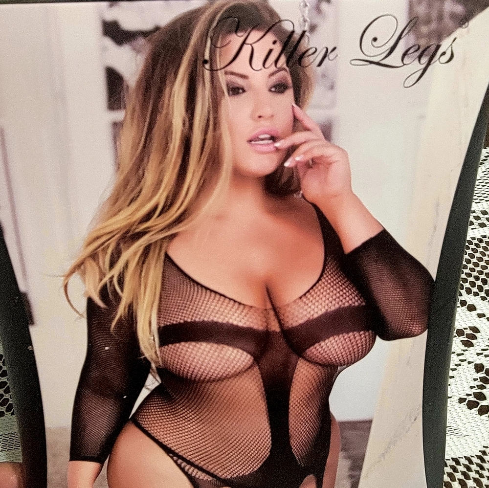 Sexy "Plus Size" Strechable Heavy duty Net and Hose material.  NWT. Never opened